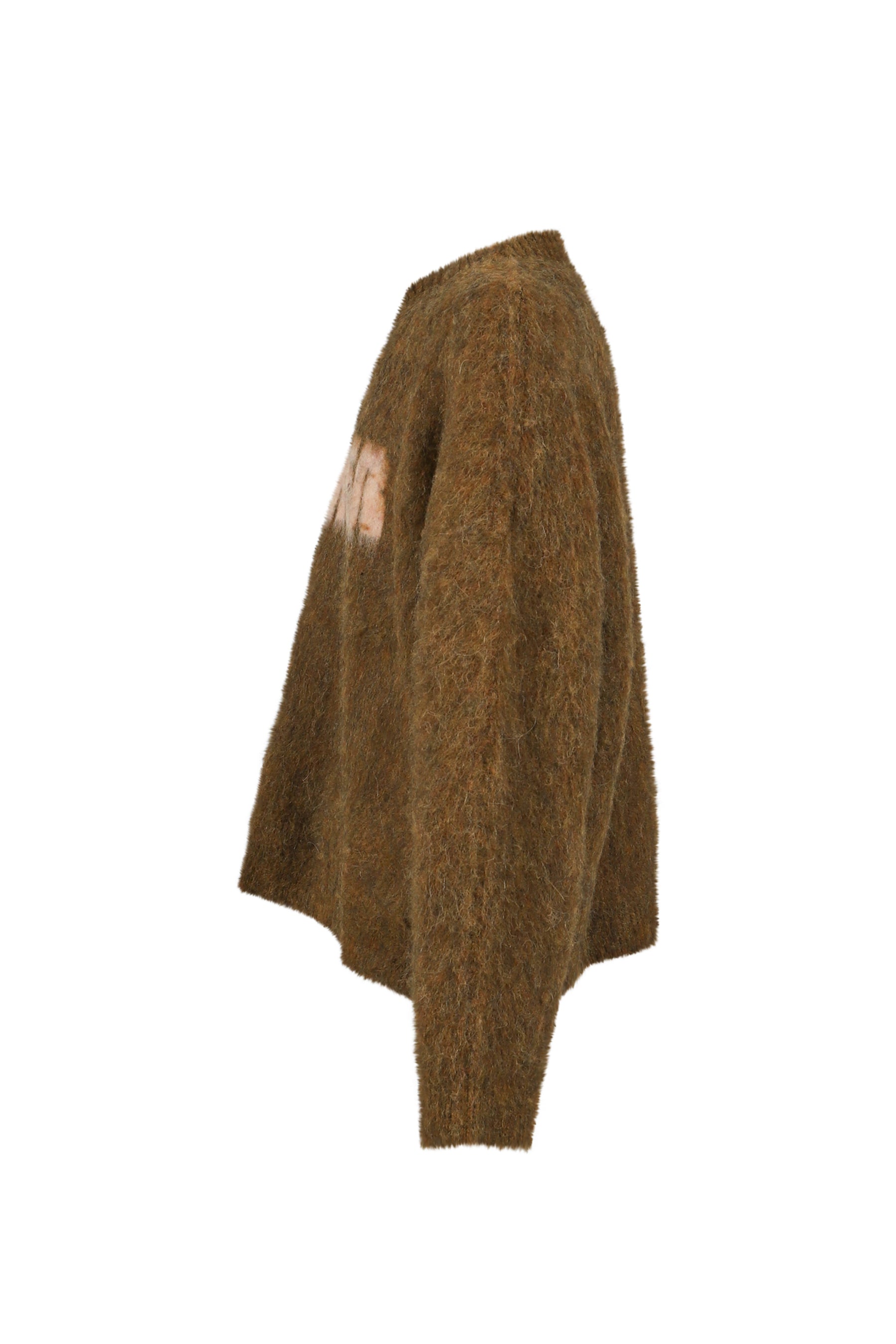 BRUSHED MOHAIR V-NECK JUMPER / BRW 