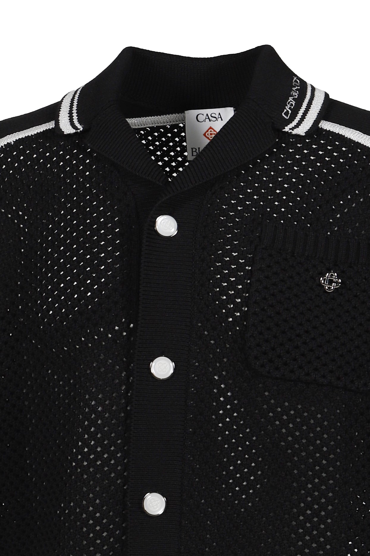 CASABLANCA MESH SHIRT / BLK