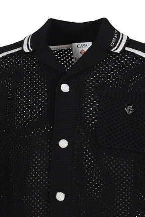 CASABLANCA MESH SHIRT / BLK