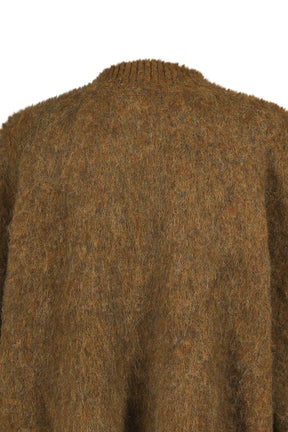 BRUSHED MOHAIR V-NECK JUMPER / BRW 
