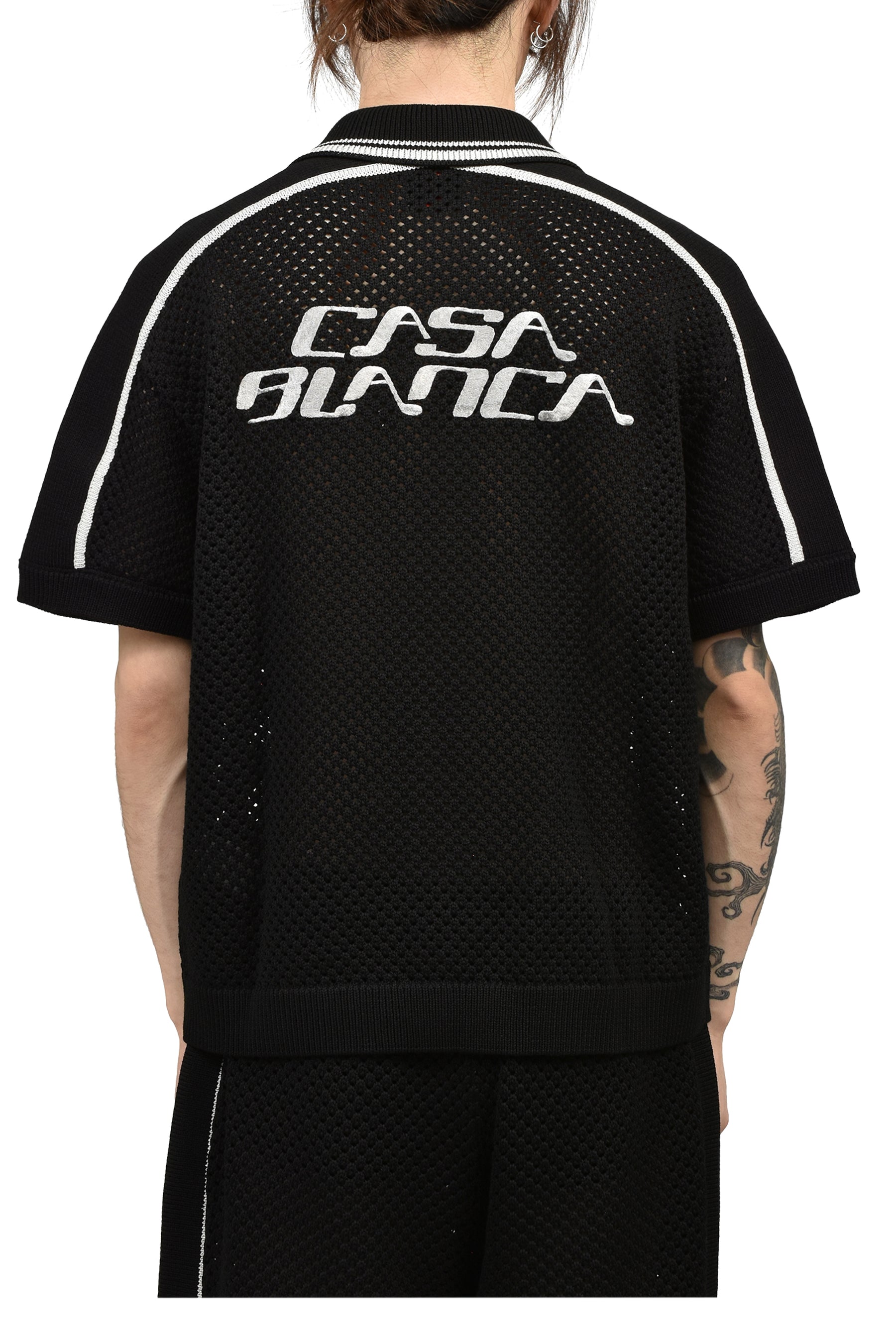 CASABLANCA MESH SHIRT / BLK