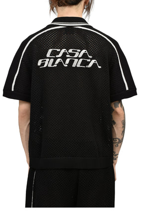 CASABLANCA MESH SHIRT / BLK
