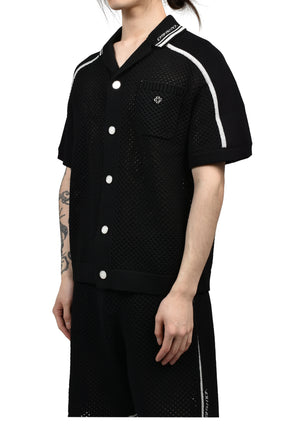 CASABLANCA MESH SHIRT / BLK
