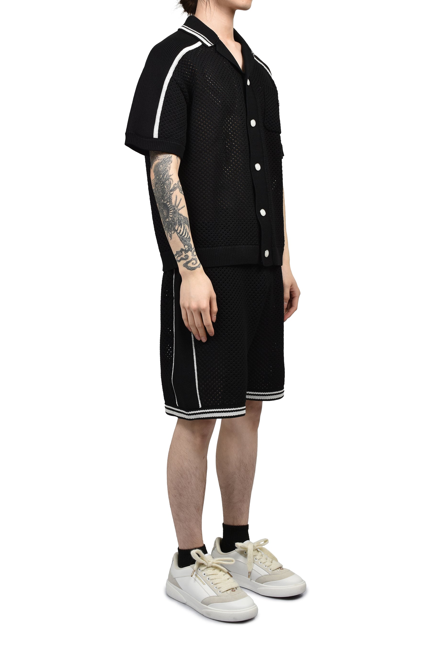 CASABLANCA MESH SHORTS / BLK