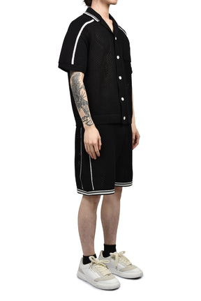 CASABLANCA MESH SHORTS / BLK