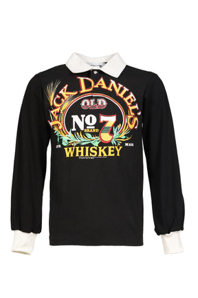 RUGBY TEE (UPCYCLED VINTAGE TEE) / BLK