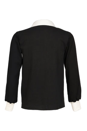 RUGBY TEE (UPCYCLED VINTAGE TEE) / BLK