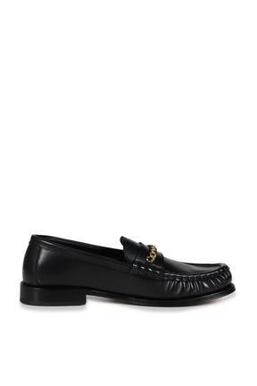 GOLD CHAIN ​​LOAFERS / BLK GLD 