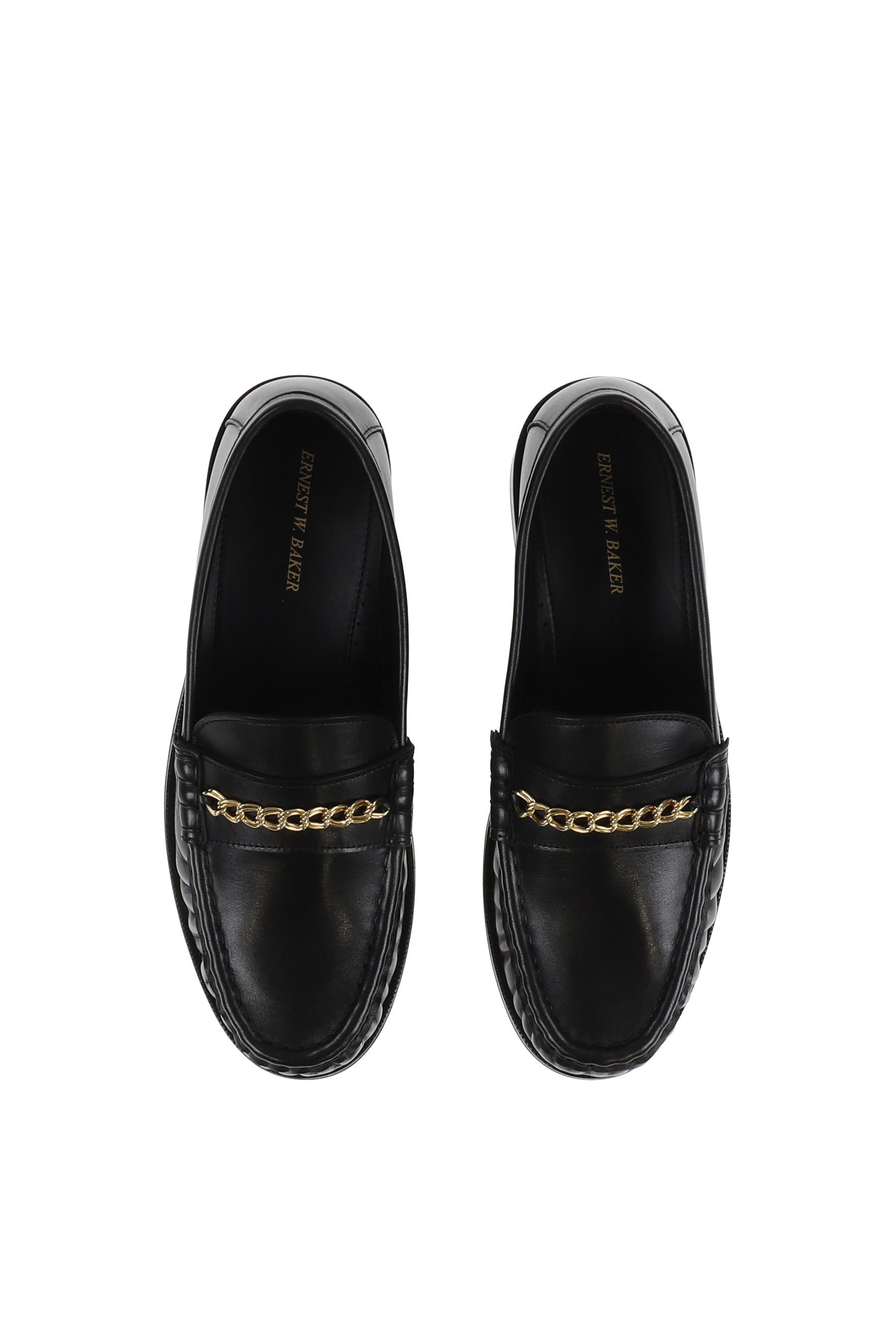 GOLD CHAIN ​​LOAFERS / BLK GLD 