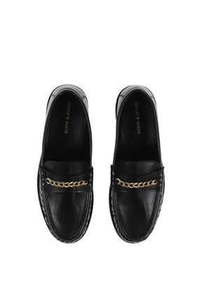 GOLD CHAIN ​​LOAFERS / BLK GLD 