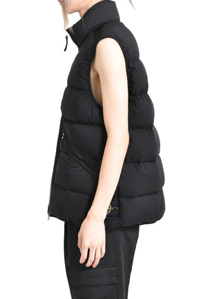 STRETCH NYLON DOWN VEST / BLK