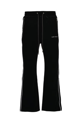 VELVET TRACK PANTS / BLK
