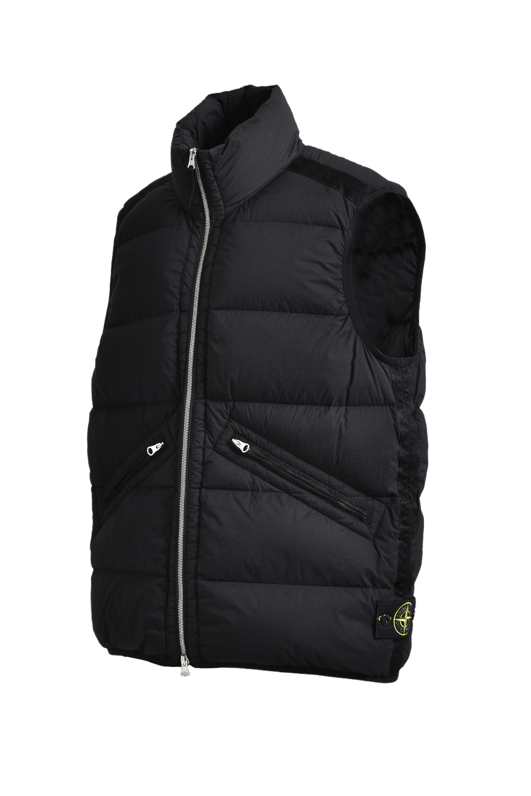 STRETCH NYLON DOWN VEST / BLK