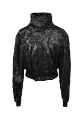 COATED PILE BLOUSON / BLK
