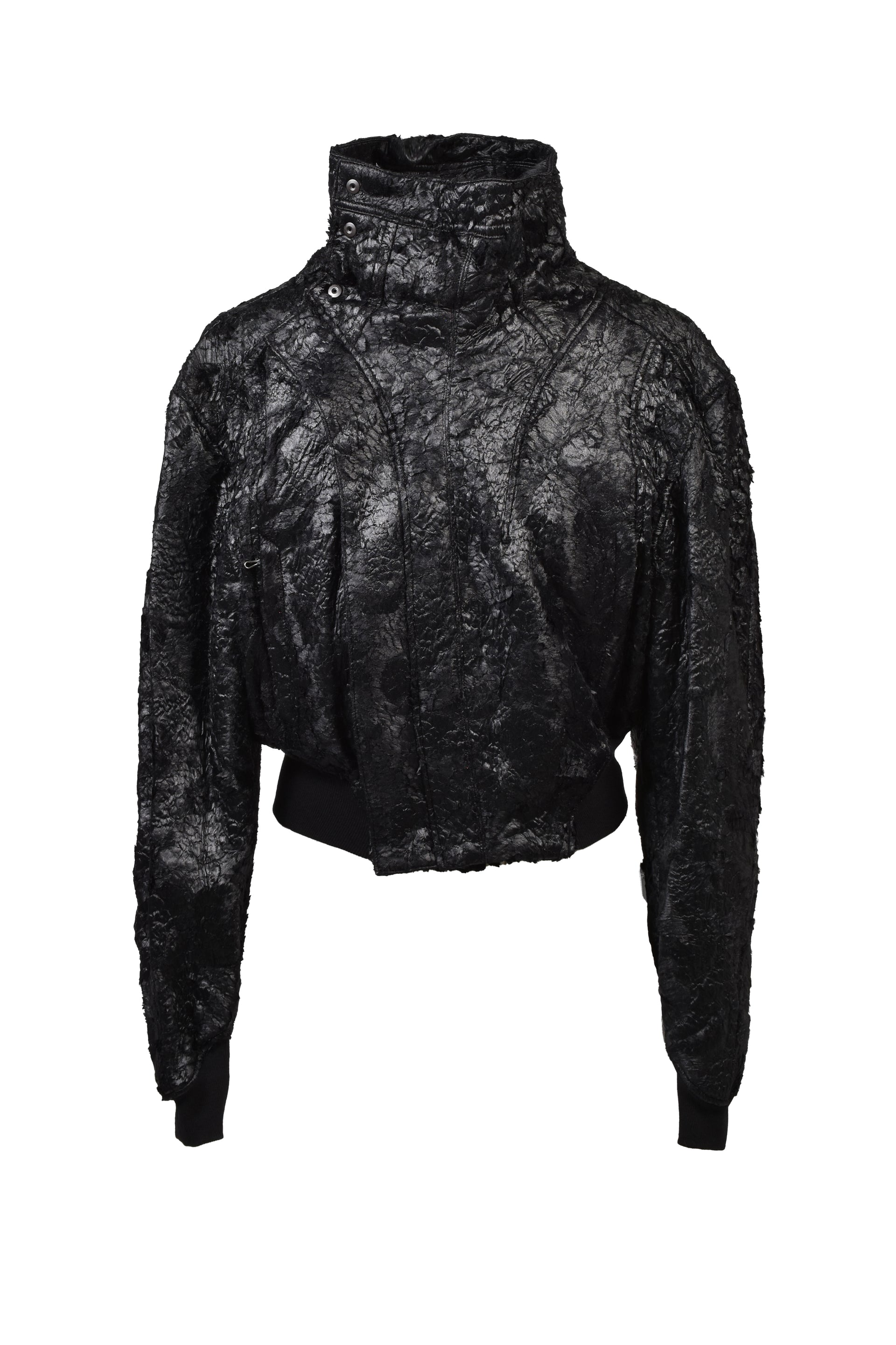 COATED PILE BLOUSON / BLK