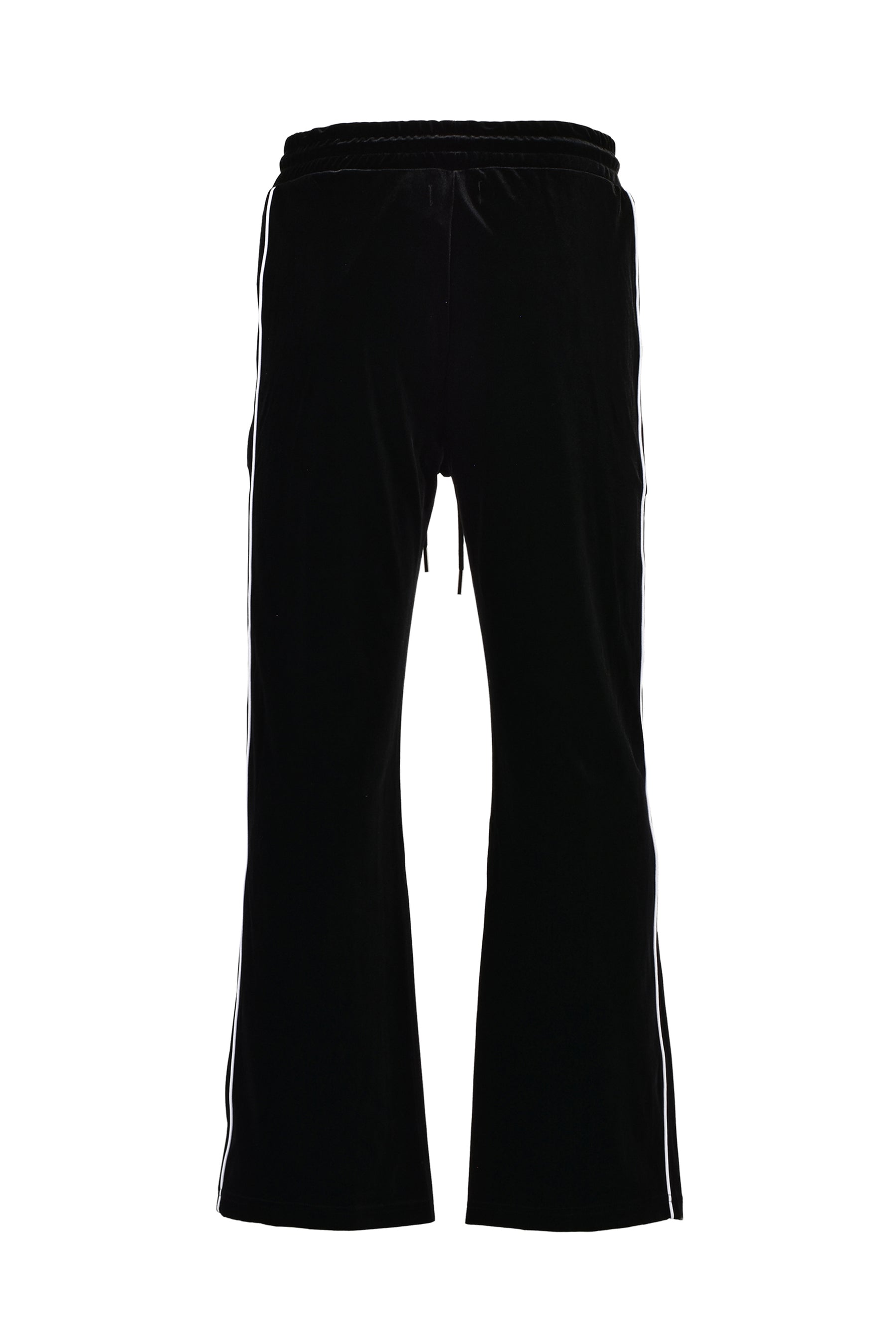 VELVET TRACK PANTS / BLK