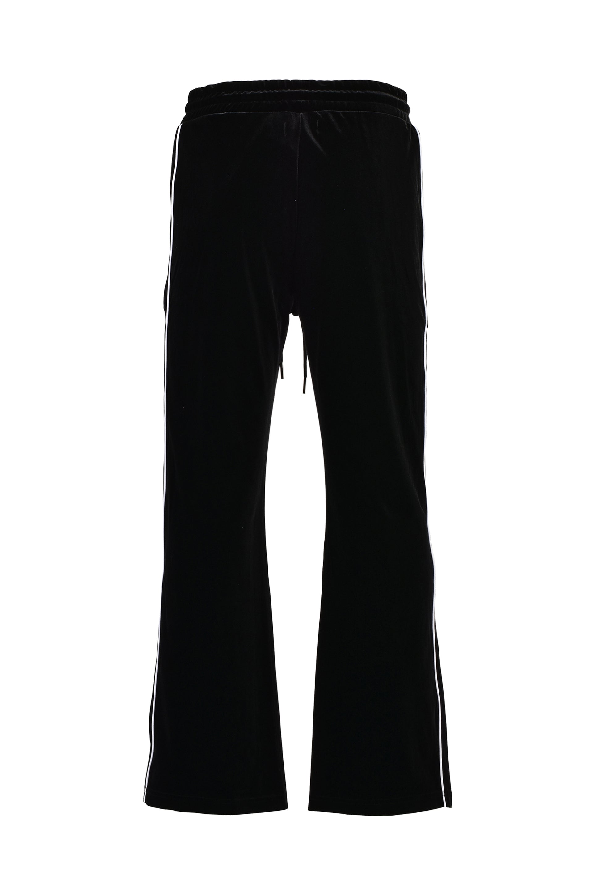 VELVET TRACK PANTS / BLK