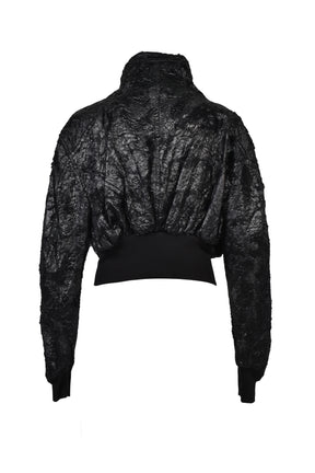 COATED PILE BLOUSON / BLK