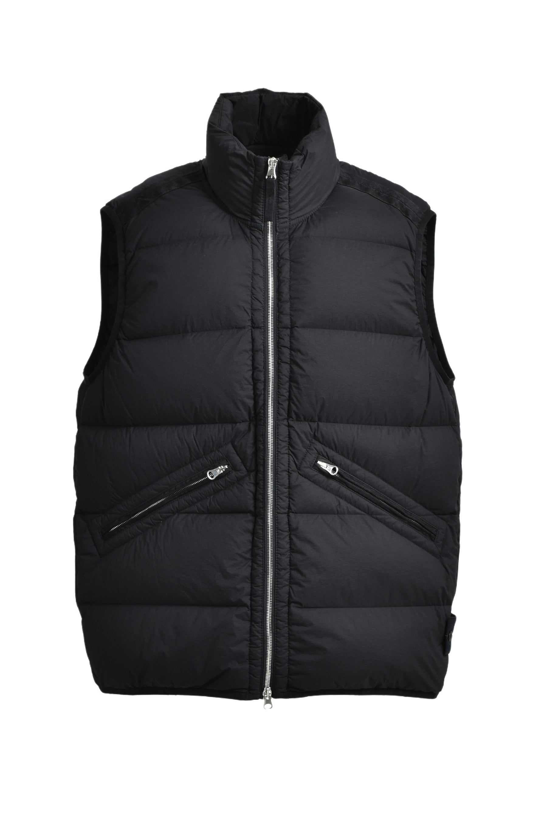 STRETCH NYLON DOWN VEST / BLK