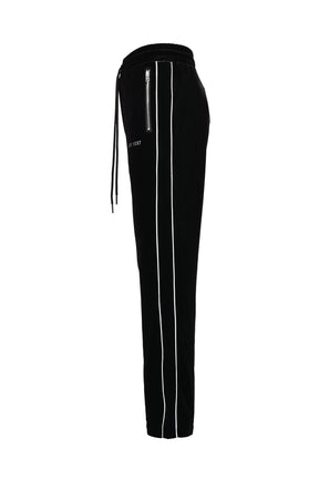 VELVET TRACK PANTS / BLK