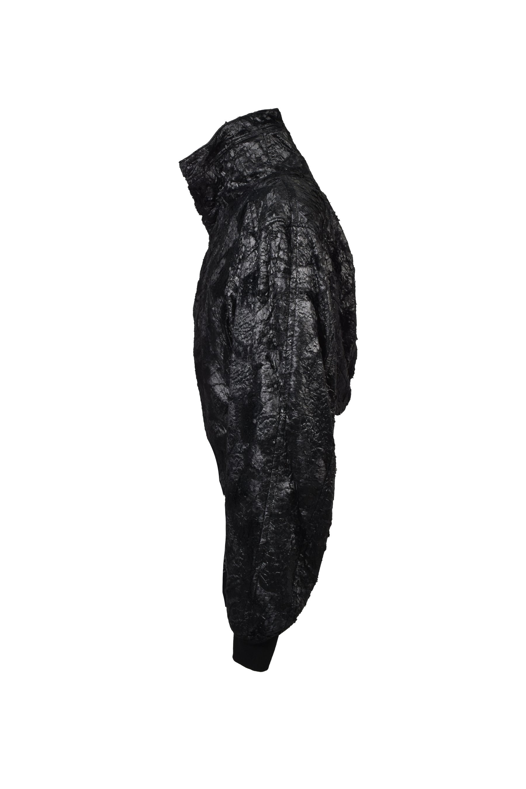 COATED PILE BLOUSON / BLK