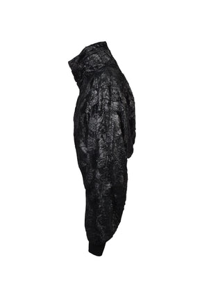 COATED PILE BLOUSON / BLK