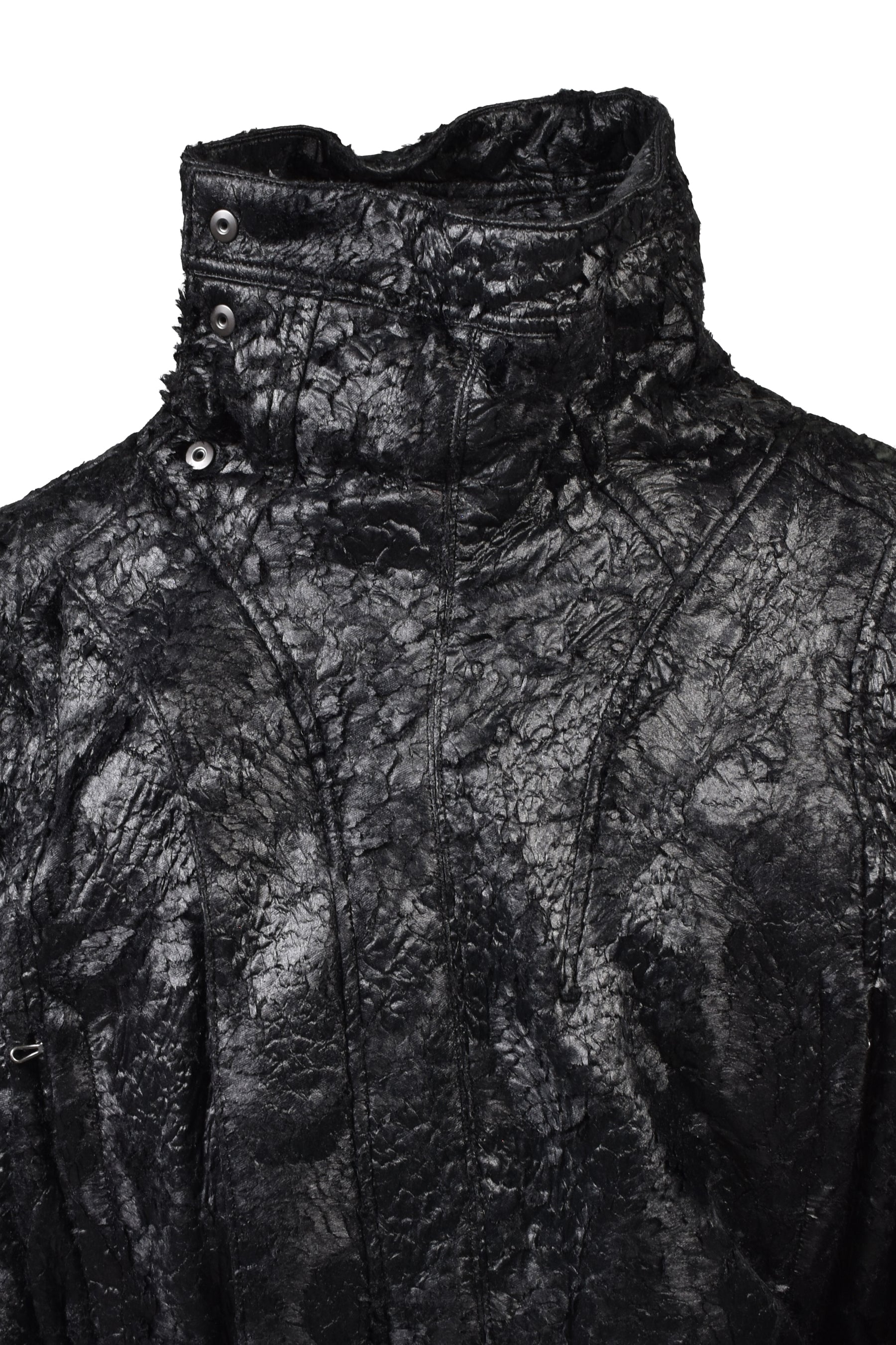 COATED PILE BLOUSON / BLK