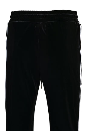 VELVET TRACK PANTS / BLK