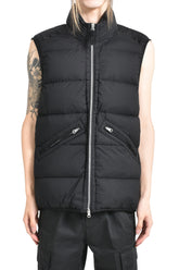 STRETCH NYLON DOWN VEST / BLK