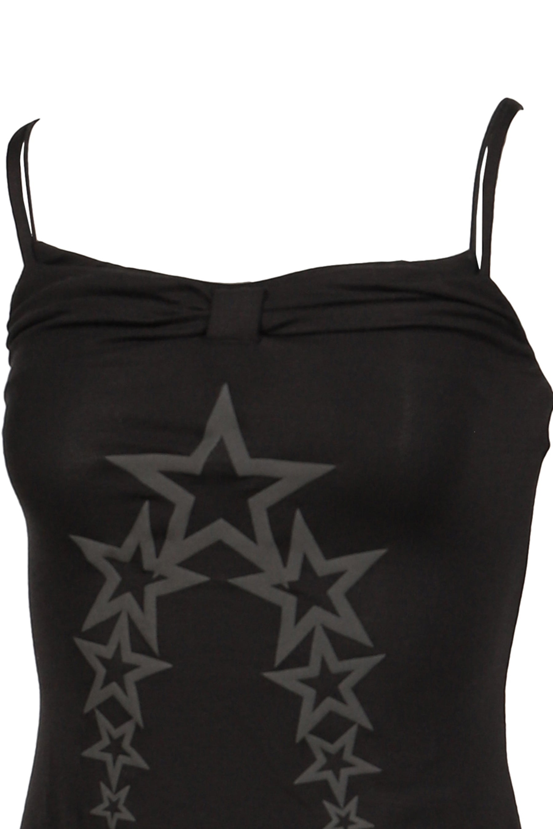 BLACK LAYERED FAUX TWO-PIECE SLIP DRESS / BLK