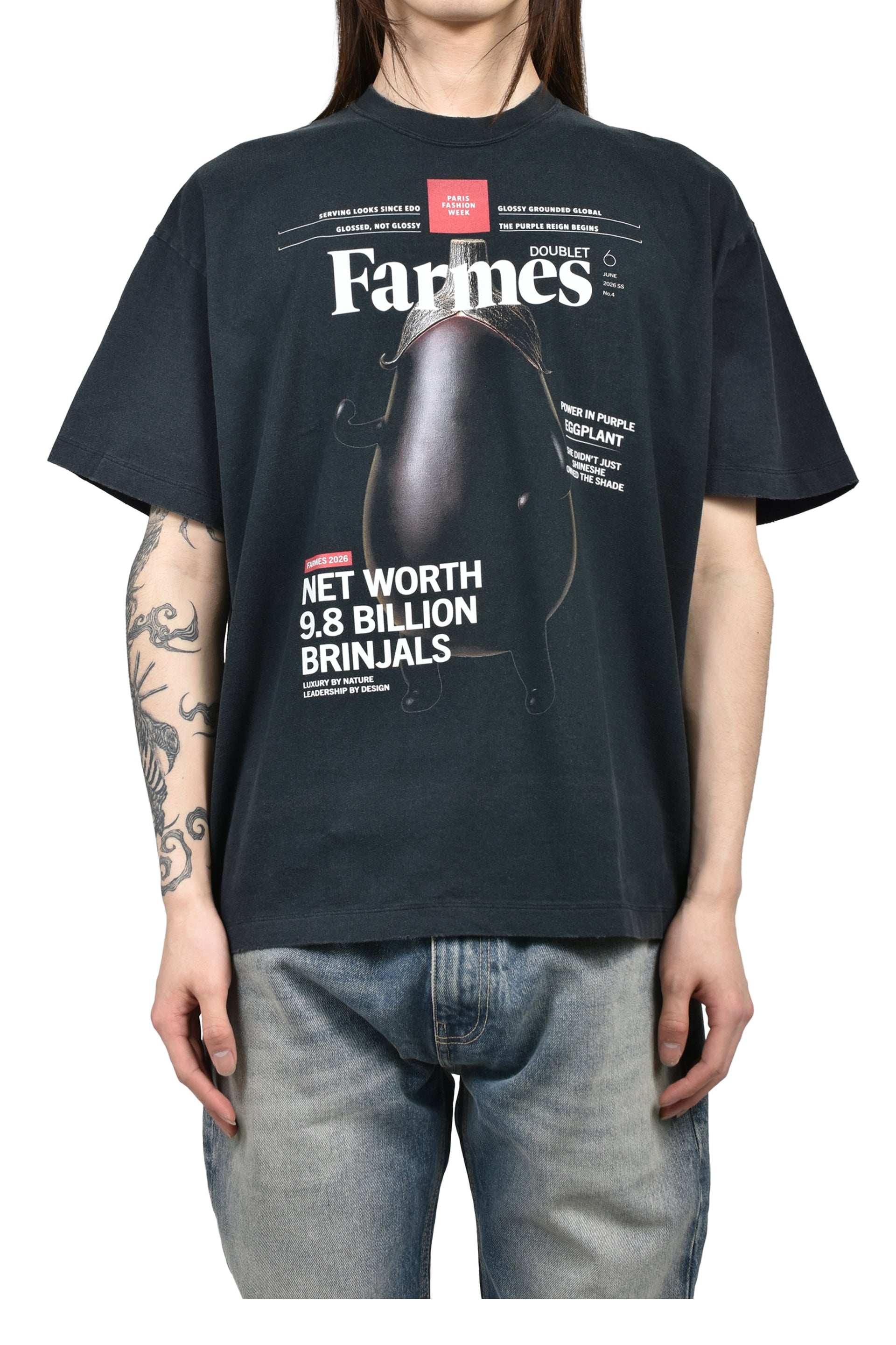 FARMES MAGAZINE COVER T-SHIRT / BLK