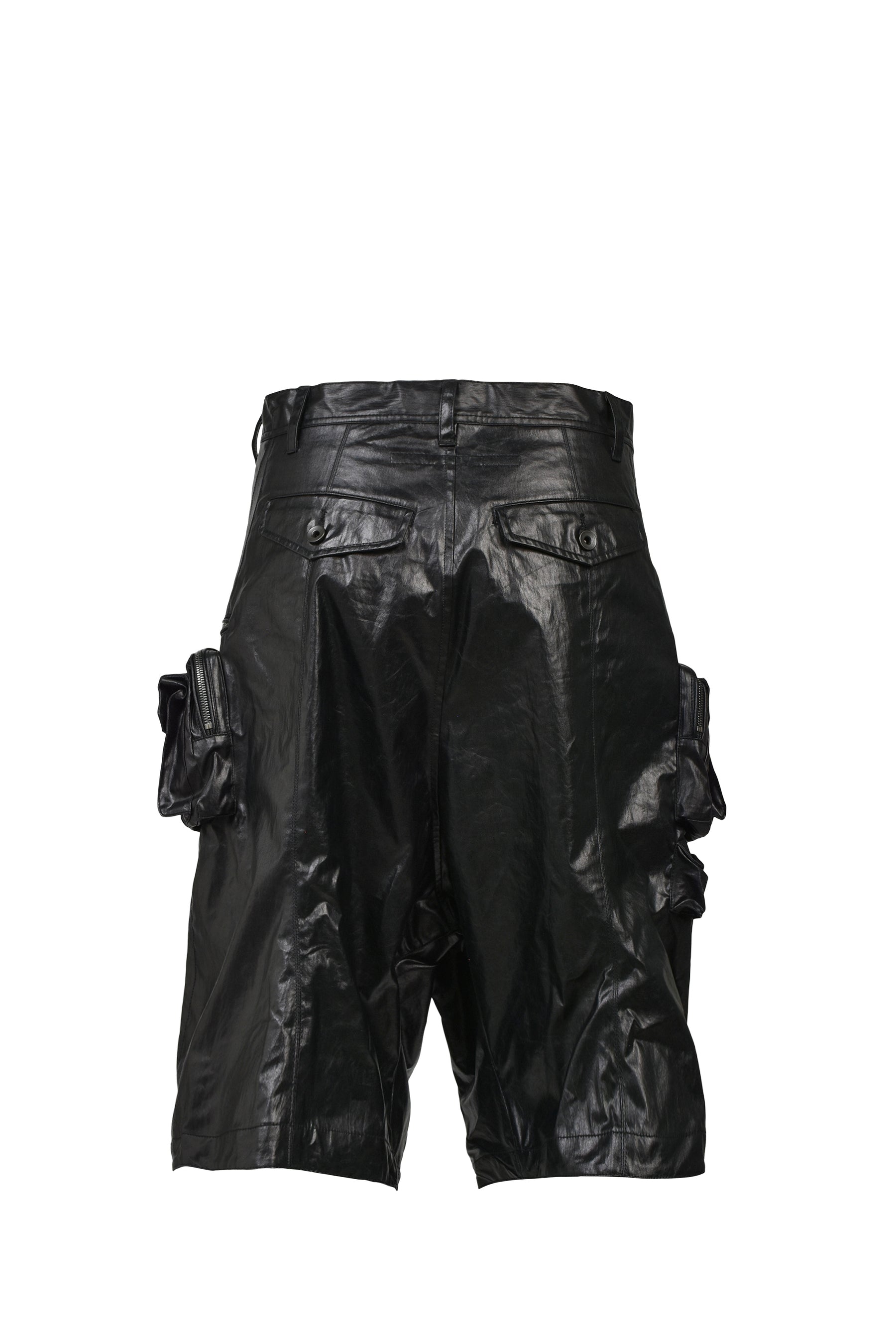LAMINATED CLOTH PANTS / BLK