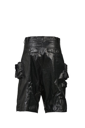 LAMINATED CLOTH PANTS / BLK