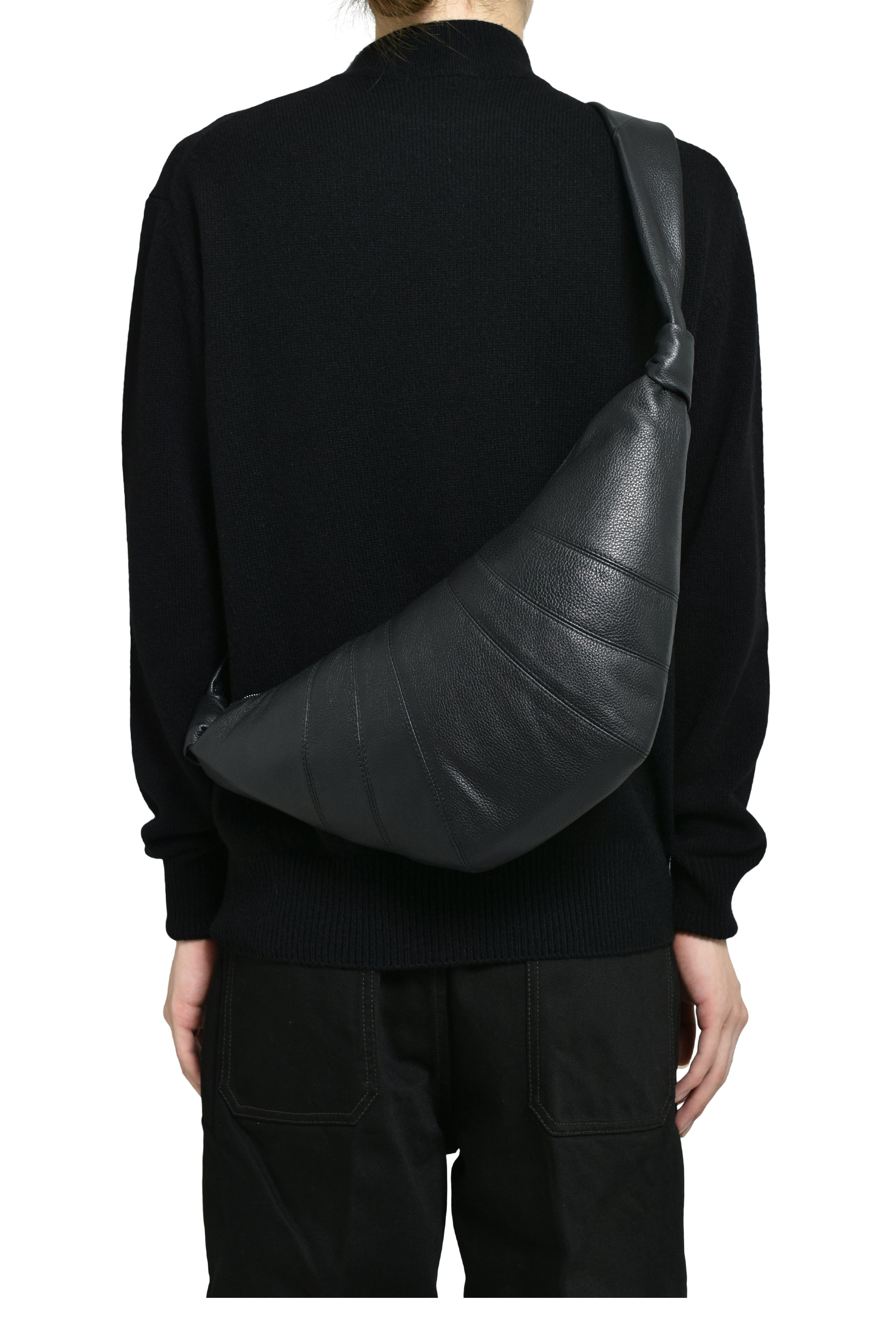 MEDIUM CROISSANT BAG / BLK