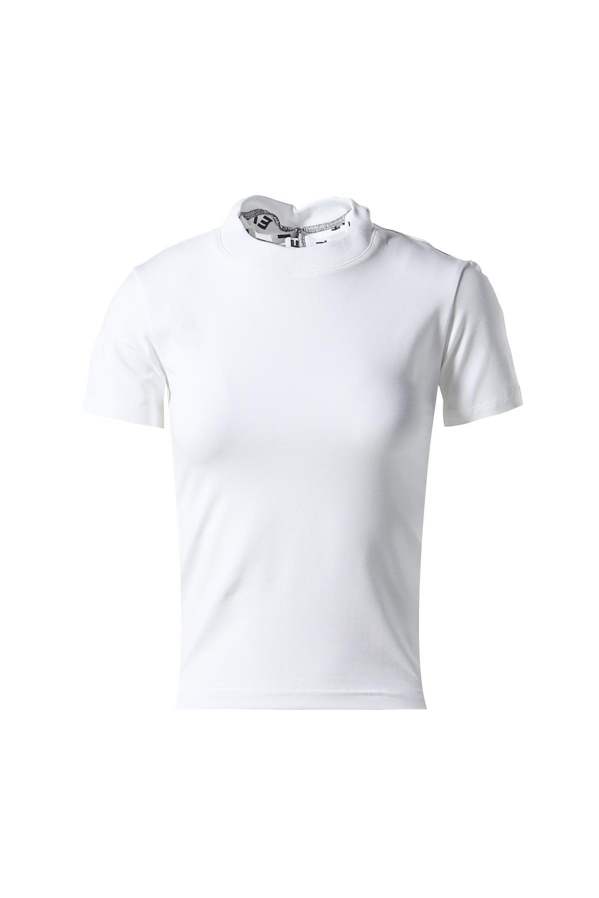 EVERGREEN TRIPLE COLLAR FITTED T-SHIRT / WHT