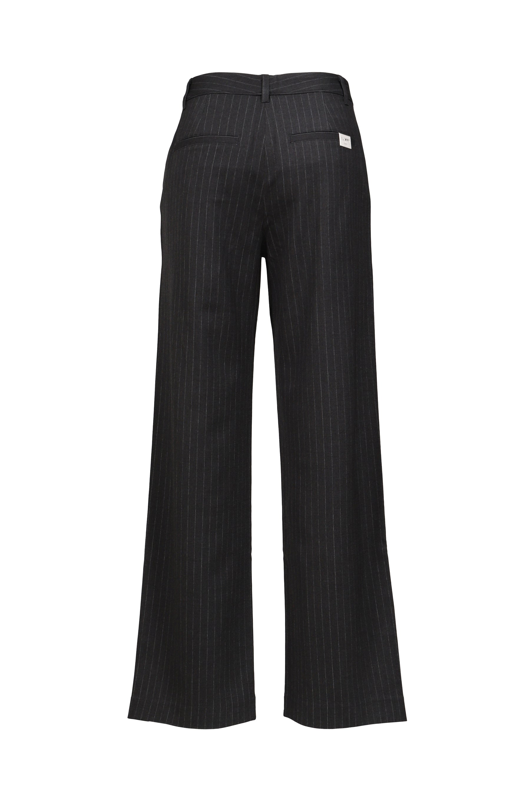 G GENTLE WIDE LEG PINSTRIPE PANTS / GRY