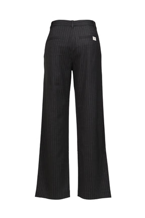 G GENTLE WIDE LEG PINSTRIPE PANTS / GRY