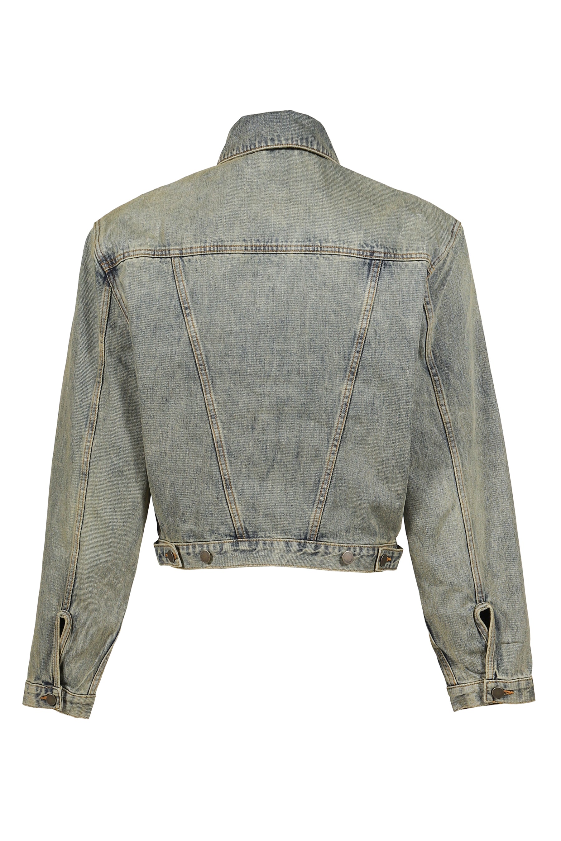 SHRUNKEN DENIM JACKET / SURFACE WAVE