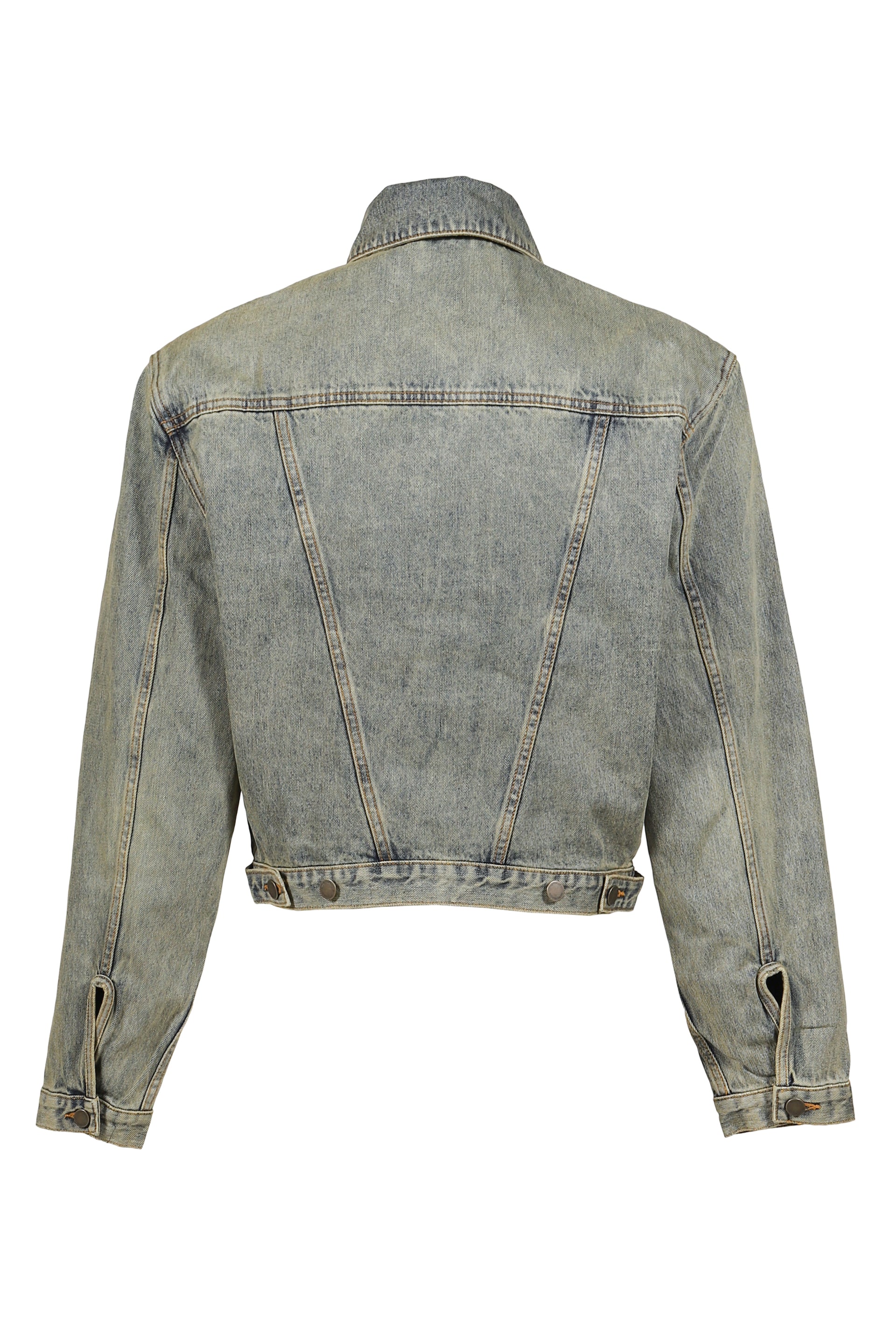 SHRUNKEN DENIM JACKET / SURFACE WAVE