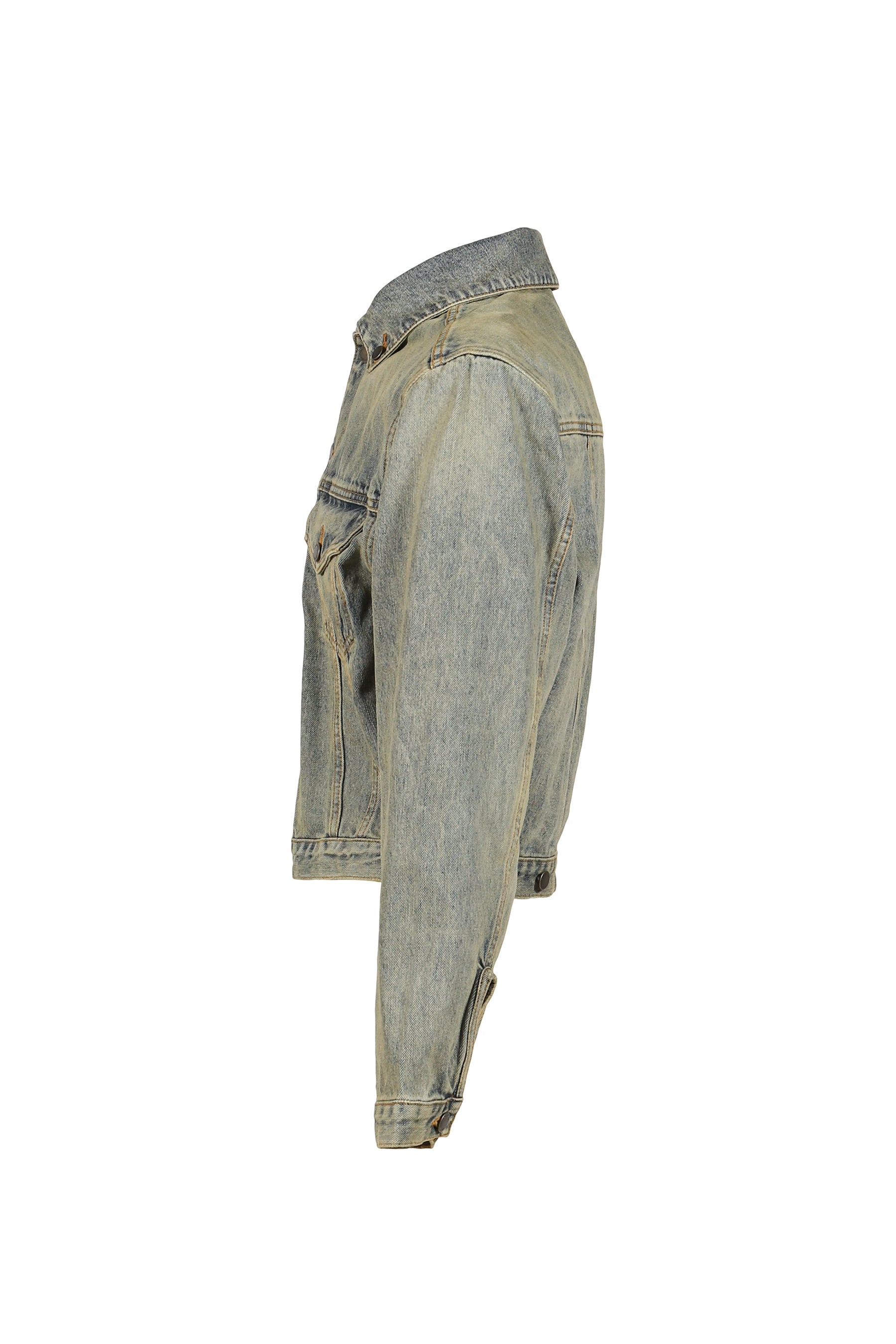 SHRUNKEN DENIM JACKET / SURFACE WAVE