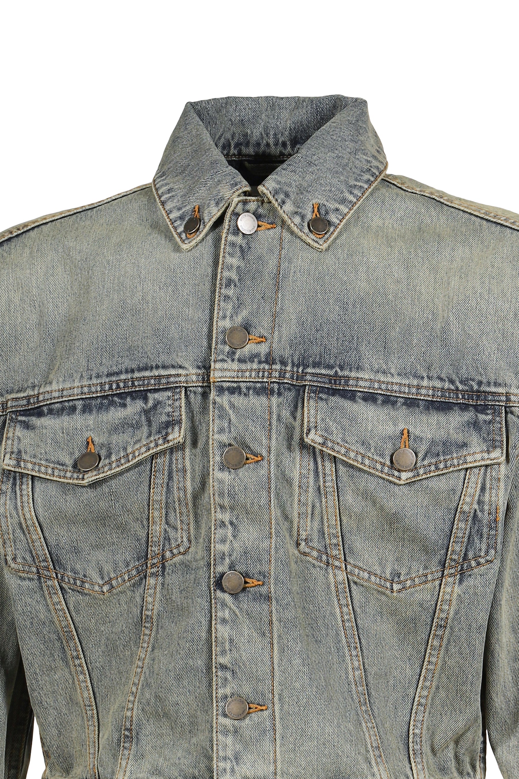 SHRUNKEN DENIM JACKET / SURFACE WAVE