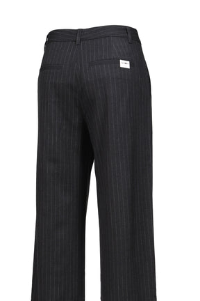 G GENTLE WIDE LEG PINSTRIPE PANTS / GRY