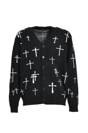 CROSS CARDIGAN V2 / BLK