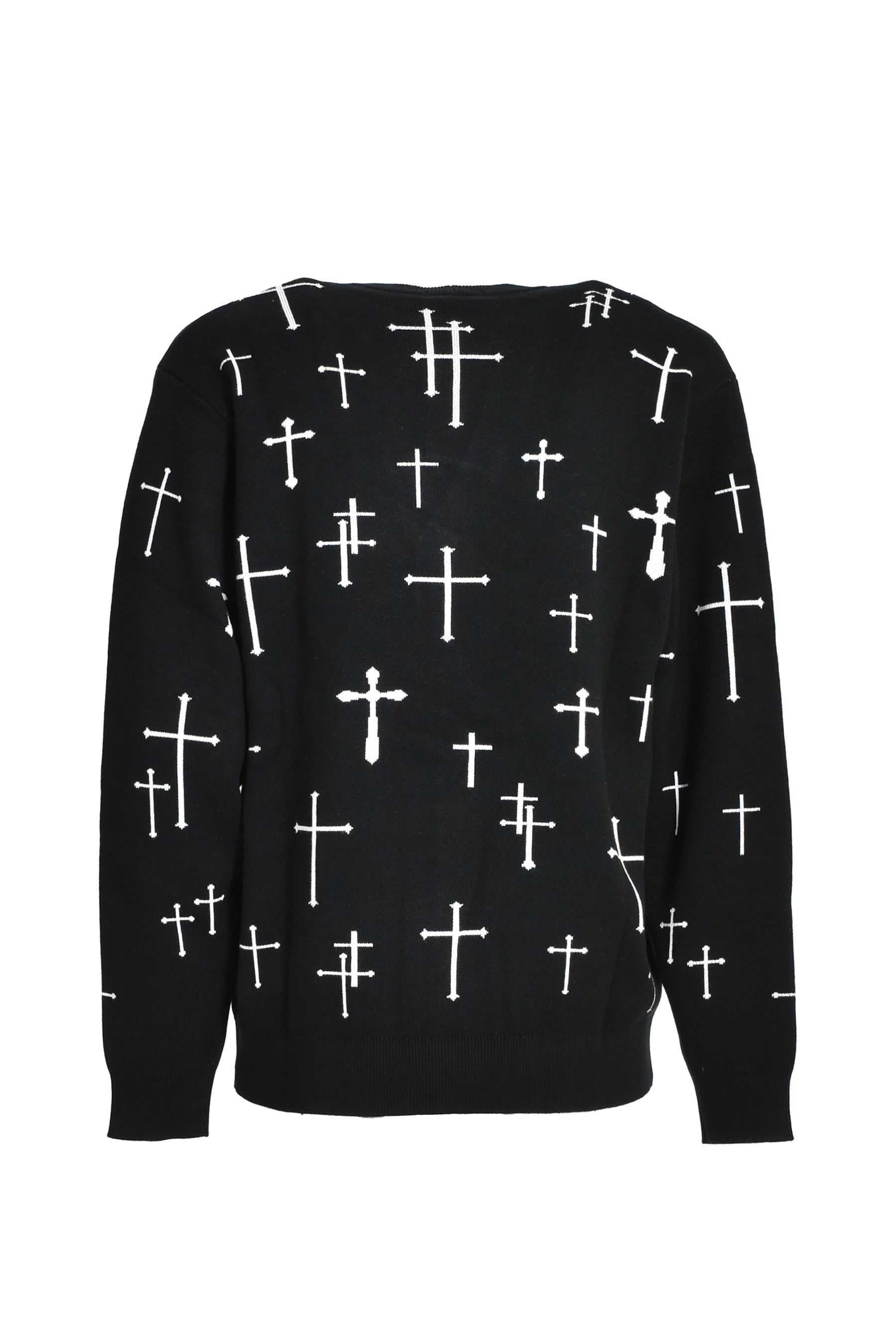 CROSS CARDIGAN V2 / BLK