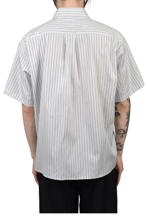 ANTI-COMMUNIST LEAGUE SHORT SLEEVE SHIRT / NAVY STRIPE