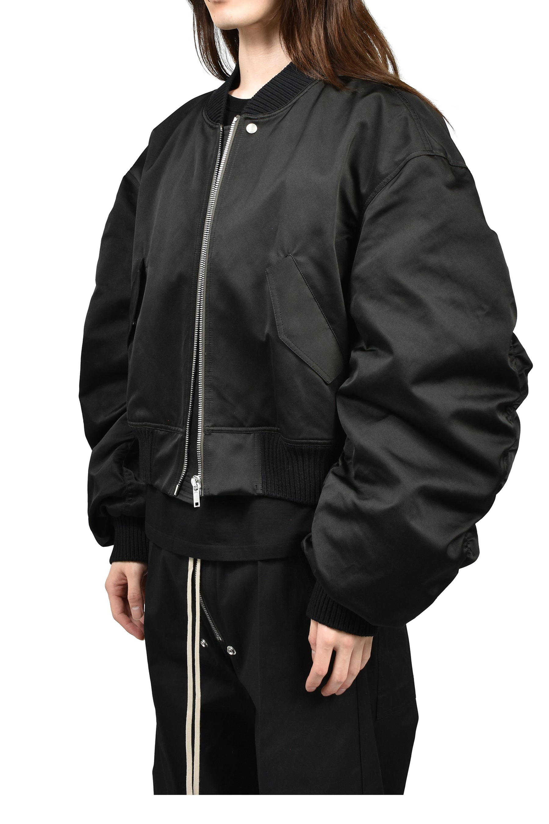 AASPECTRUM リックオウエンス　ユリウス ブラック MA-1ジャケット リックオウエンス(Rick Owens) MA-1 フライトボンバージャケット 17AW