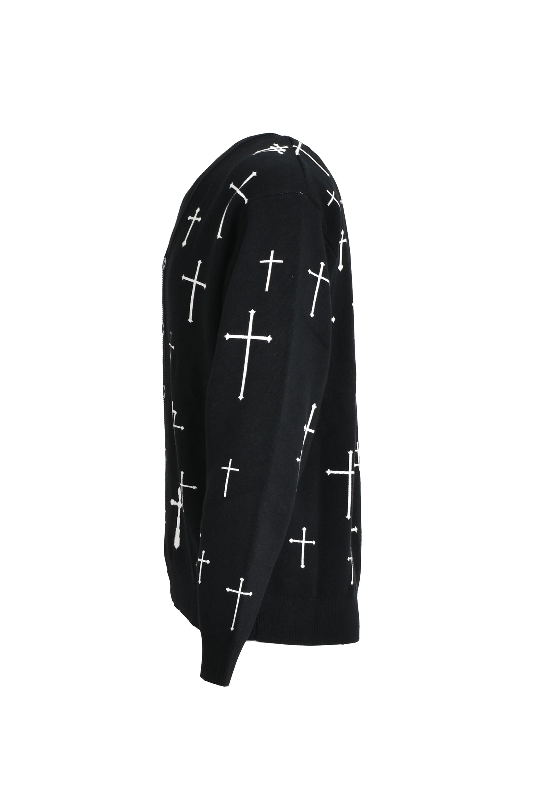 CROSS CARDIGAN V2 / BLK