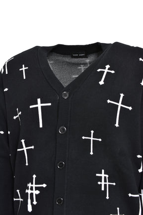 CROSS CARDIGAN V2 / BLK