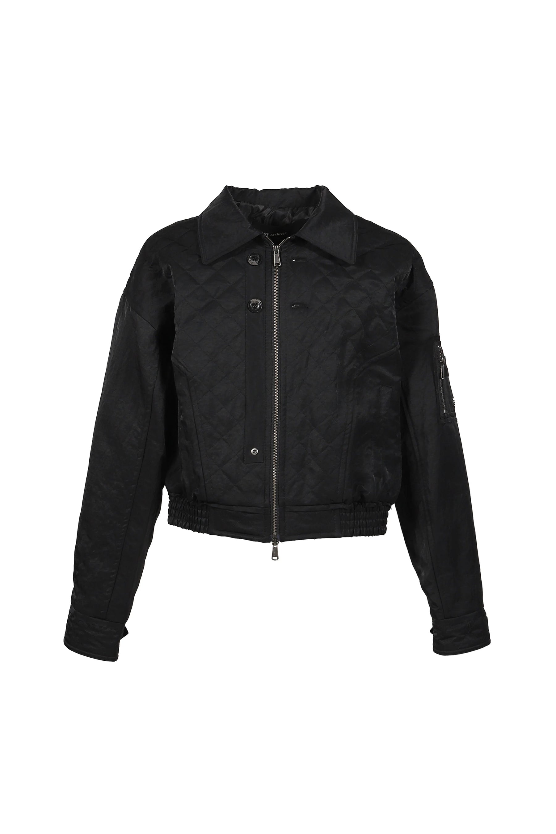 MATTY QUILTED BOMBER JACKET / BLK