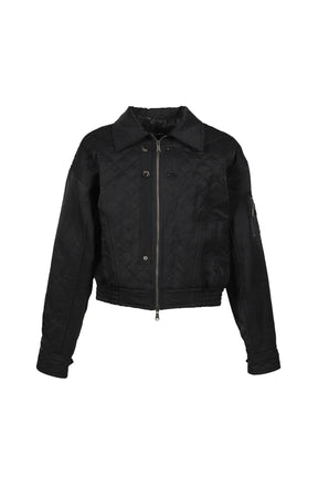 MATTY QUILTED BOMBER JACKET / BLK
